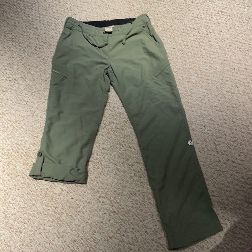 Army green convertible hiking pants